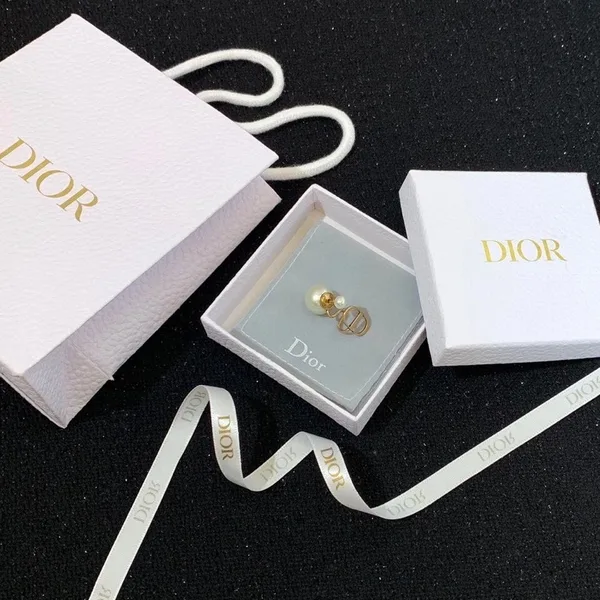 Dior Tribales Ear Jewelry In Antique Gold-Finish Metal and Pearl-Effect Details product view 2