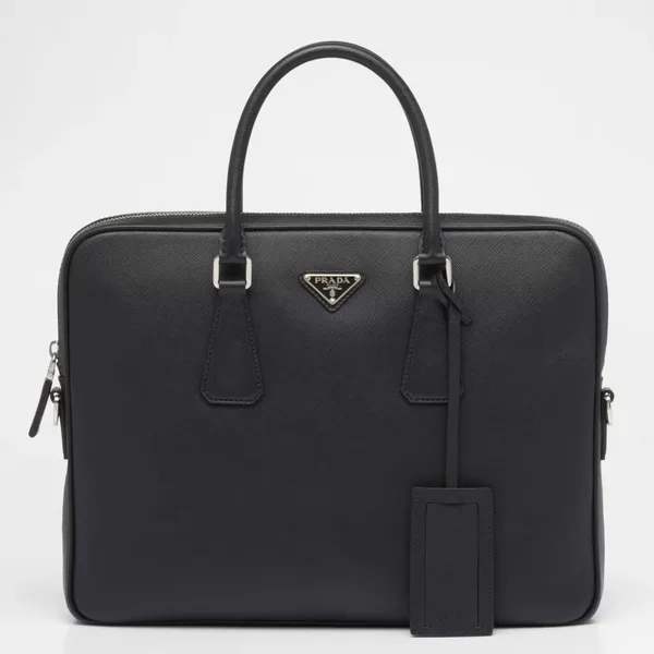 Prada Briefcase in Black Saffiano Leather product photo
