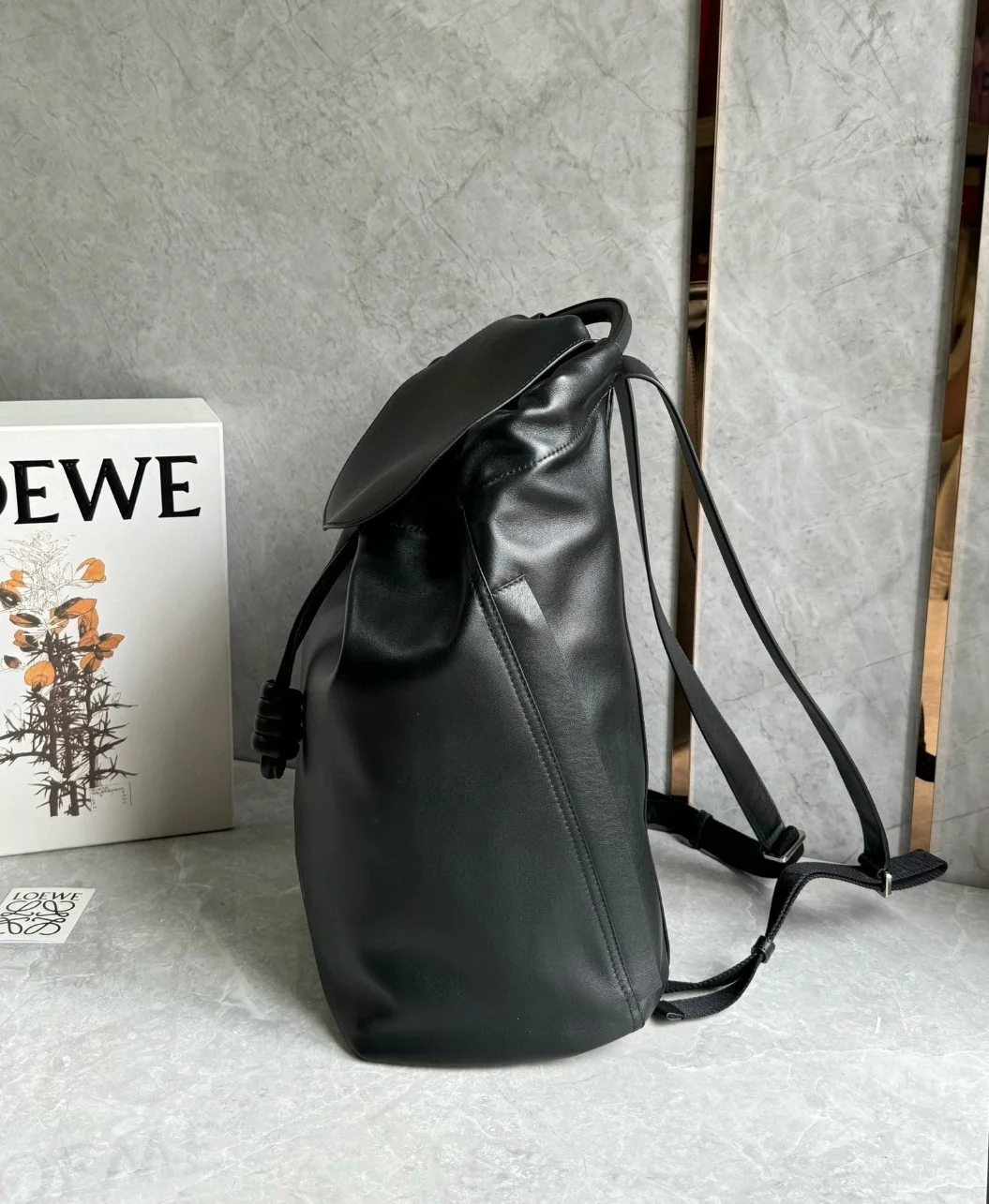 Loewe Flamenco Backpack in Black Supple Calfskin product view 8