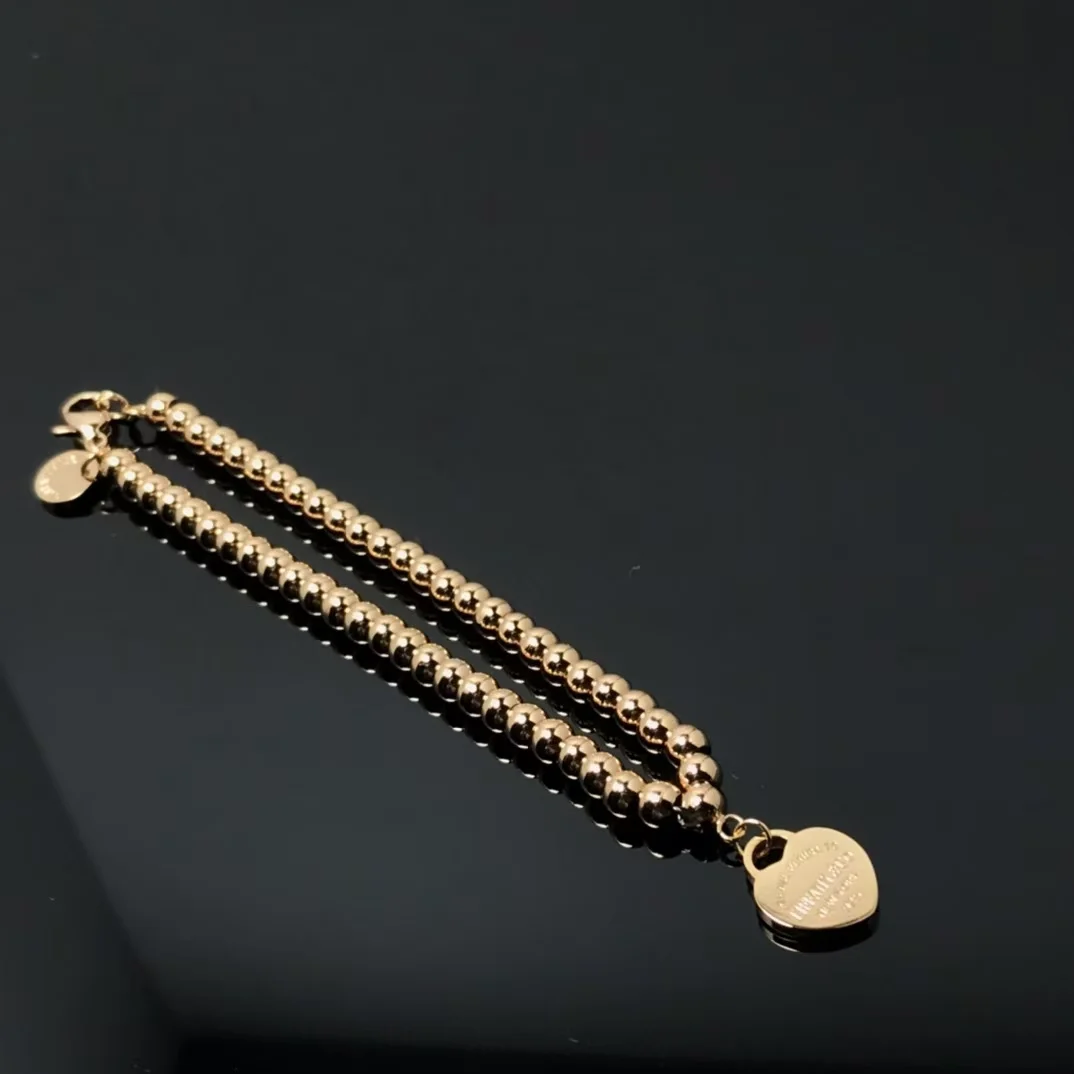 Tiffany & Co. Heart Tag Bead Bracelet Rose-Tone product view 3