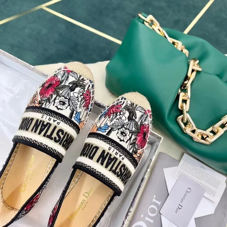 Dior Granville Espadrilles In Mille Fleurs Embroidered Cotton product view 2
