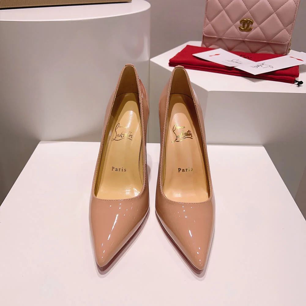 Christian Louboutin Kate Patent Pumps Nude Pink - 85 or 100 mm product view 3