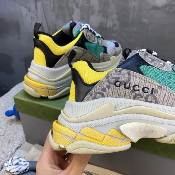 Gucci Balenciaga Triple S Beige Green Yellow Sneaker product view 8