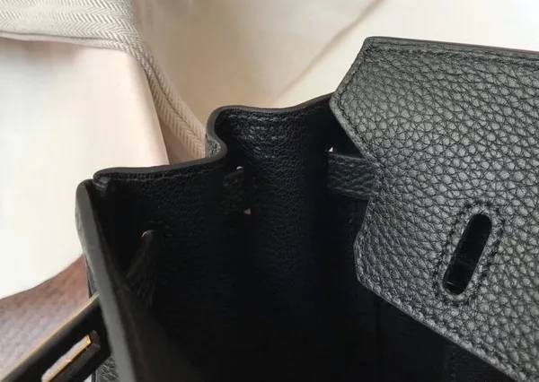 Hermes Birkin 25 Bag In Black Clemence Leather with GHW product view 6