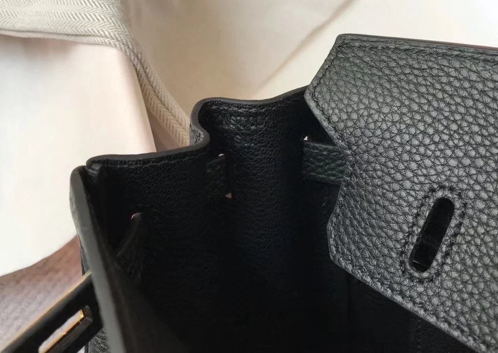 Hermes Birkin 25 Bag In Black Clemence Leather with GHW product view 6