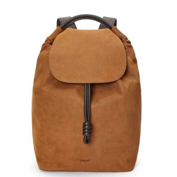 Loewe Flamenco Backpack in Brown Suede Calfskin product photo