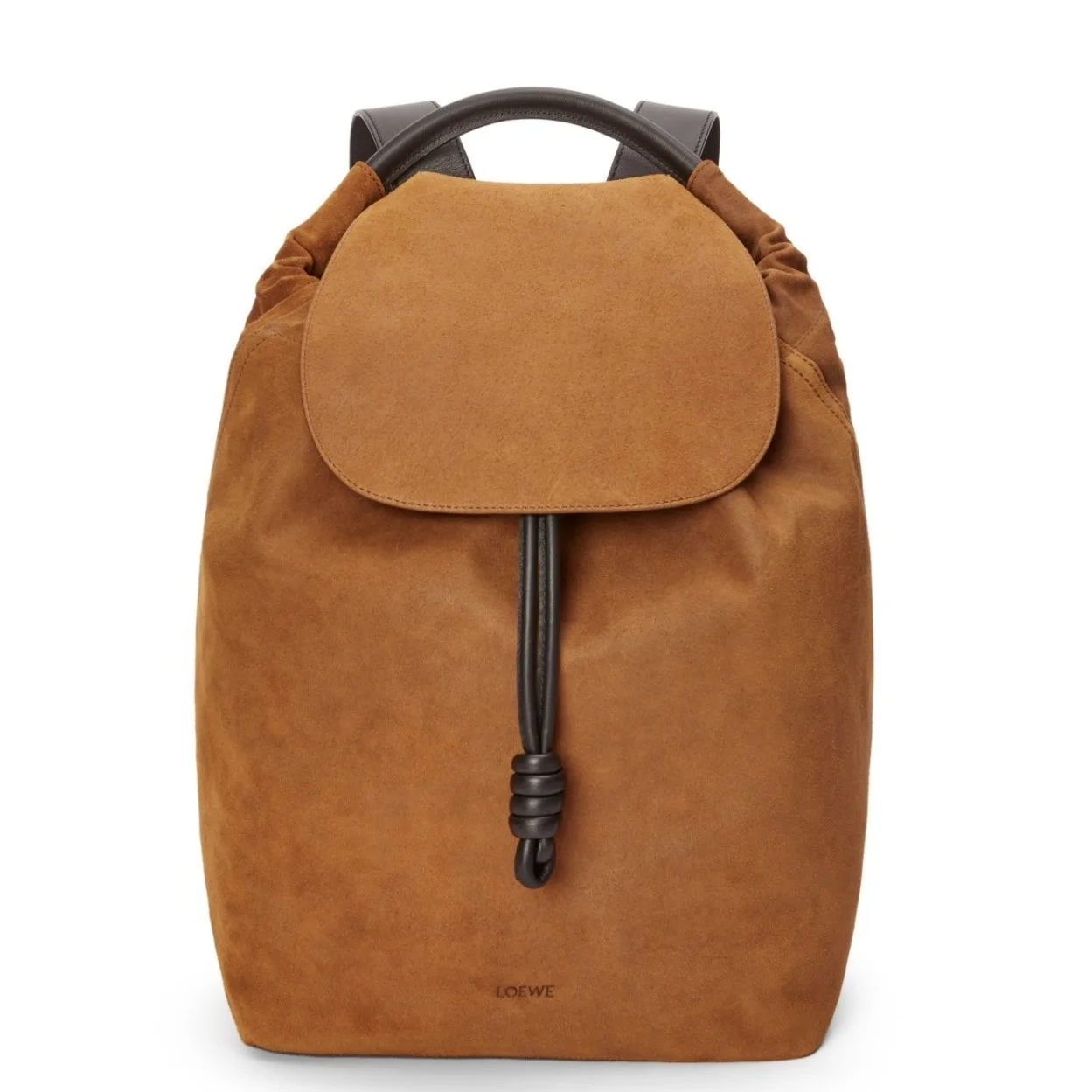 Loewe Flamenco Backpack in Brown Suede Calfskin product view 1