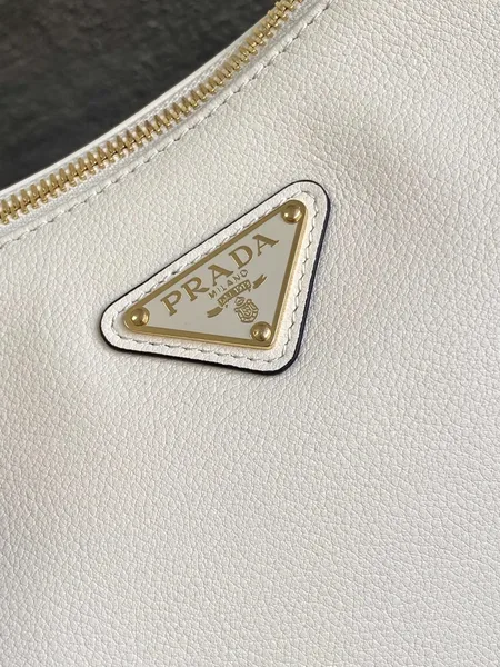 Prada Aimee Large Shoulder Bag in White Leather product view 4