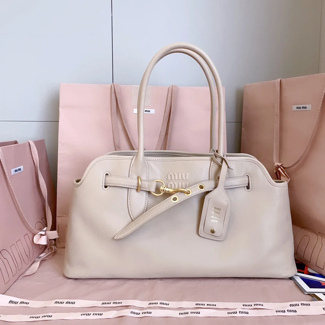 Miu Miu Aventure Leather Bag — White product view 1