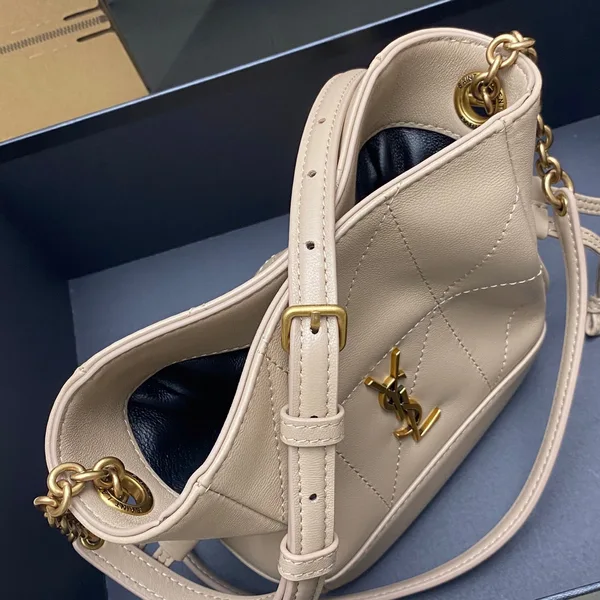 Saint Laurent Jamie Mini Shoulder Pouch — Beige product view 7