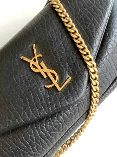 Saint Laurent Calypso Small Bag In Black Grained Lambskin product view 6