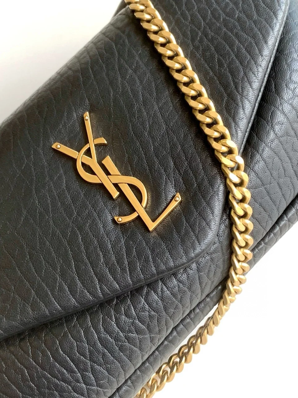 Saint Laurent Calypso Small Bag In Black Grained Lambskin product view 6