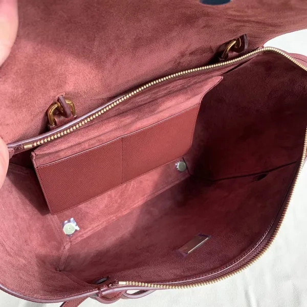 Celine Belt Mini Bag In Bordeaux Grained Calfskin product view 6