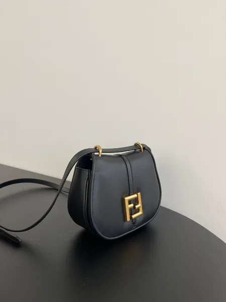 Fendi C’mon Small Bag in Black Calfskin product view 2