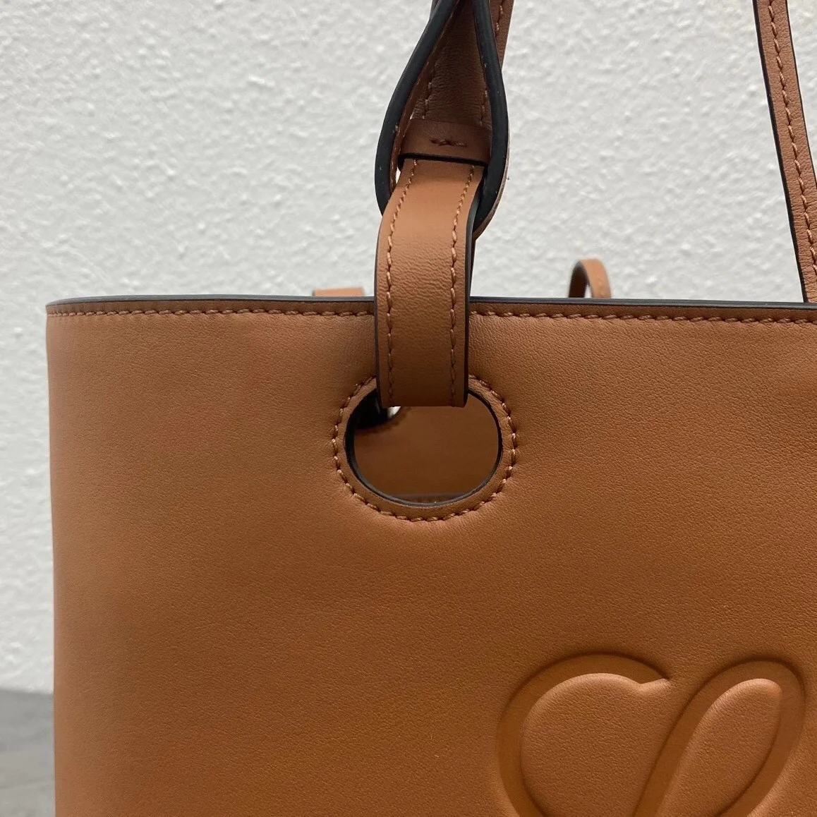 Loewe Anagram Small Tote In Brown Classic Calfskin product view 9