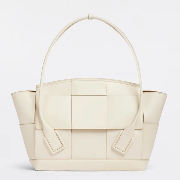 Bottega Veneta Arco Medium Bag In White Intrecciato Calfskin product photo