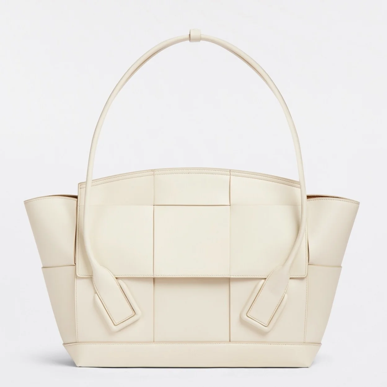 Bottega Veneta Arco Medium Bag In White Intrecciato Calfskin product view 1