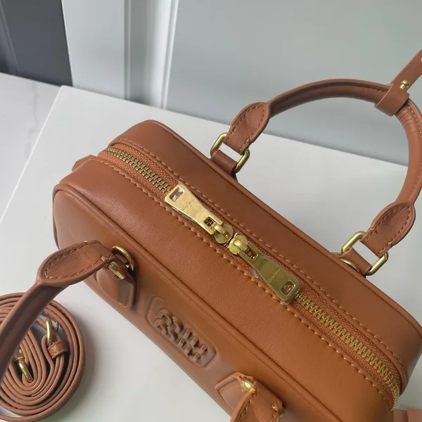 Miu Miu Arcadie Medium Bag in Cognac Leather product view 7