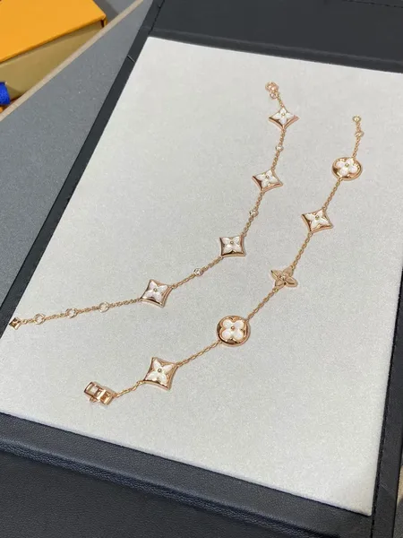 Louis Vuitton Four-Motif Blossom Bracelet White Inlay and Rose-Tone product photo
