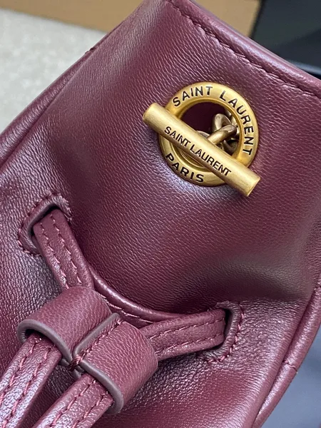 Saint Laurent Jamie Mini Shoulder Pouch — Burgundy product view 6