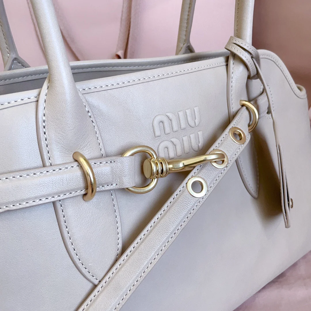 Miu Miu Aventure Leather Bag — White product view 8