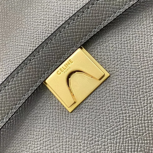 Celine Belt Mini Bag In Grey Grained Calfskin product view 11