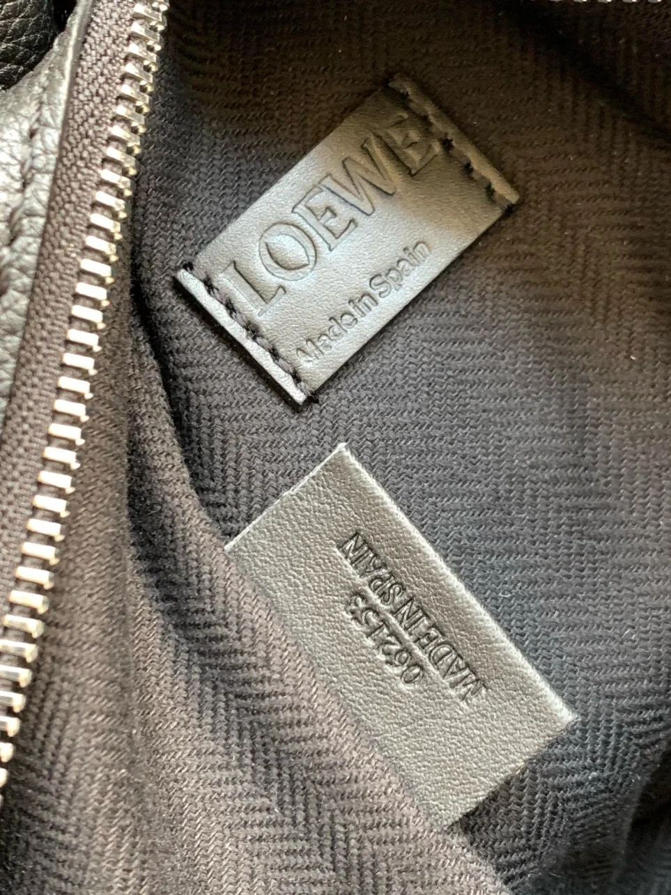 Loewe Anton Sling Bag in Black Grained Calfskin product view 7