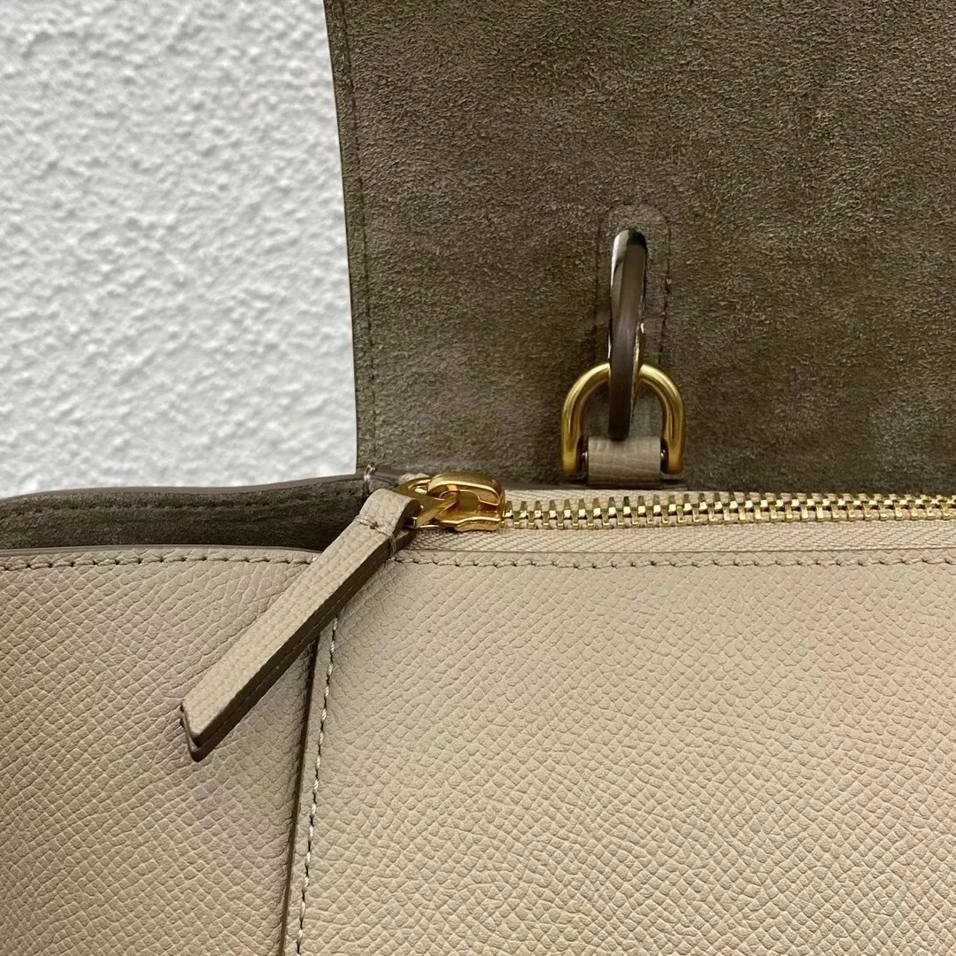 Celine Belt Mini Bag In Light Taupe Grained Calfskin product view 2