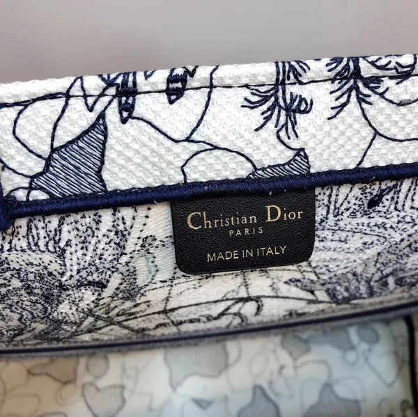 Dior Large Book Tote Bag In Around The World Embroidered Canvas product view 7