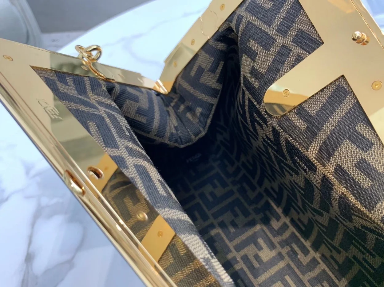 Fendi First Medium Bag In Dark Brown Nappa Leather product view 8