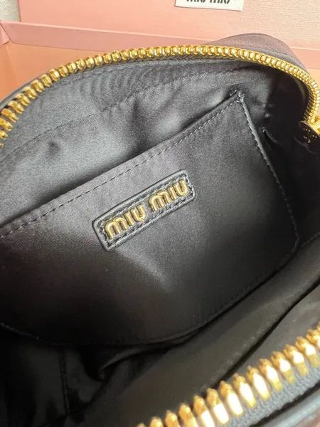 Miu Miu Arcadie Small Bag in Black Matelasse Leather product view 10