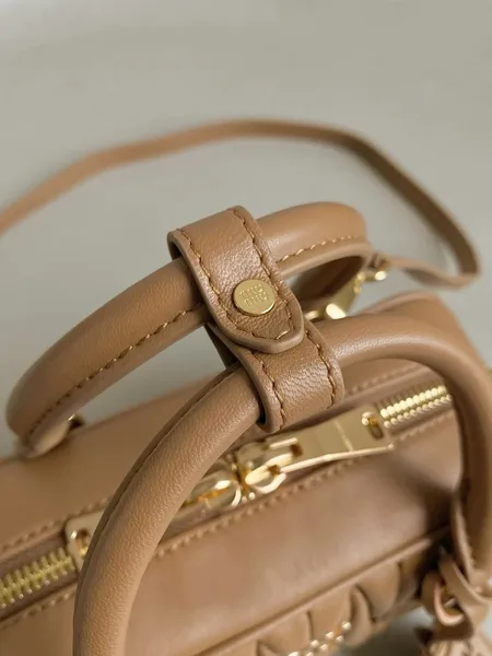 Miu Miu Arcadie Medium Bag in Caramel Matelasse Leather product view 6