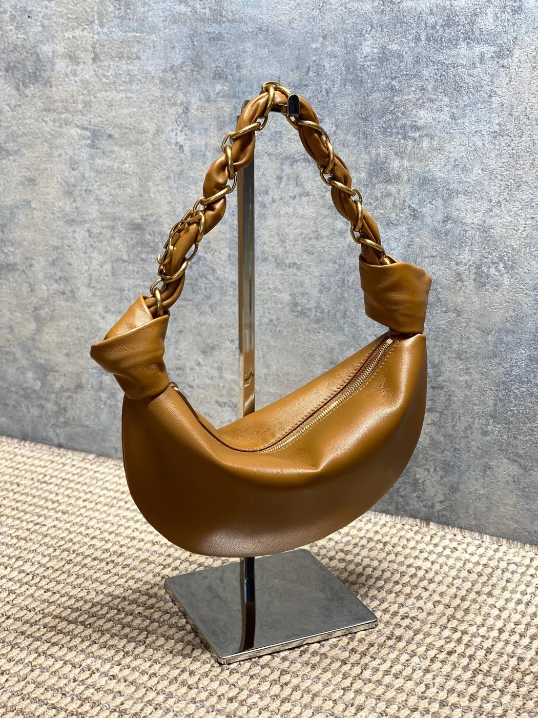 Saint Laurent Amalia Mini Hobo Bag — Tan product view 2