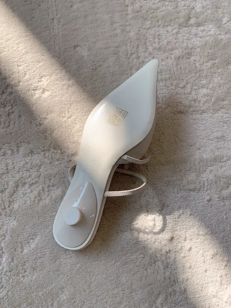 Valentino Rockstud Wispy Mules in White Leather product view 6