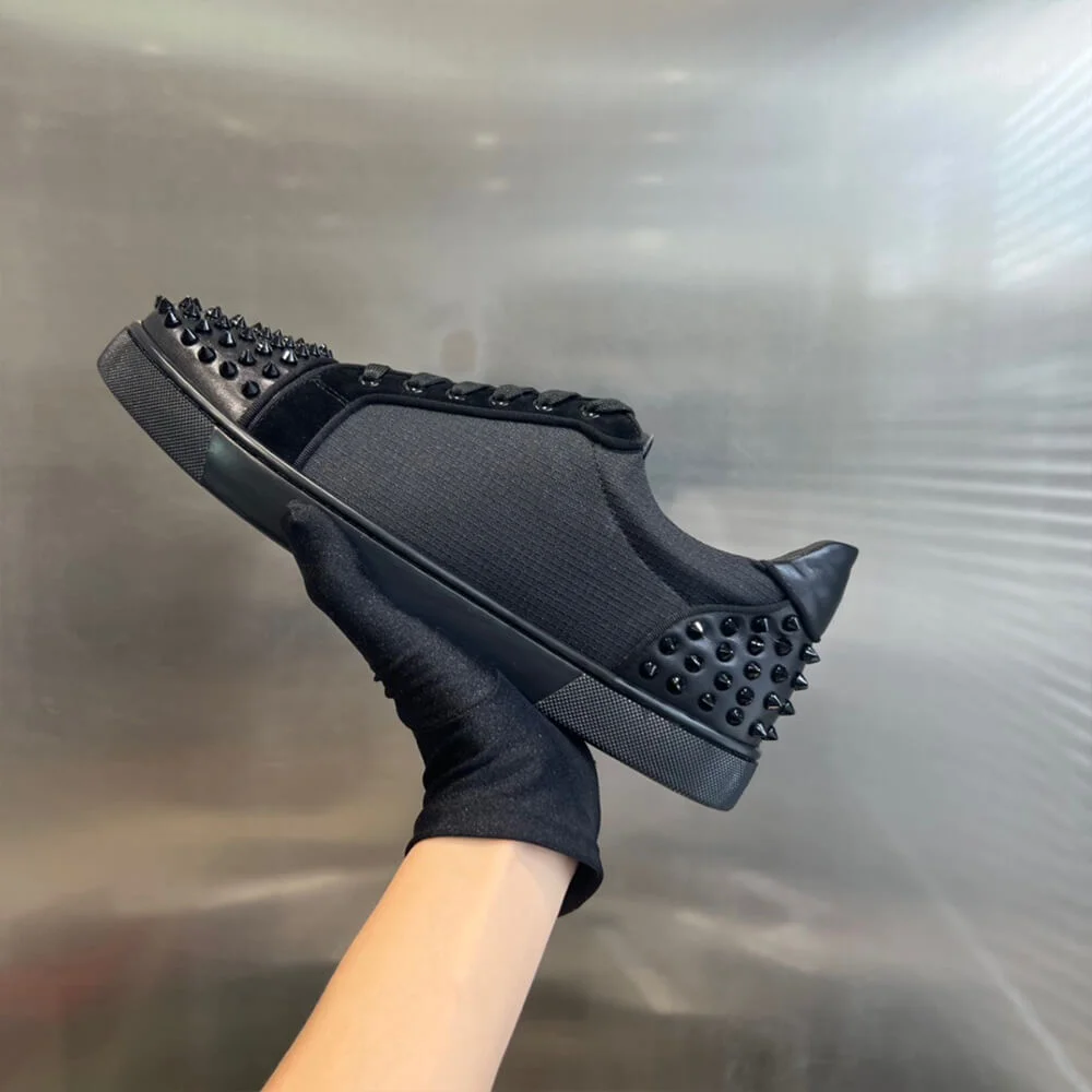 Christian Louboutin Vieira 2 Studded Sneakers Black product view 5
