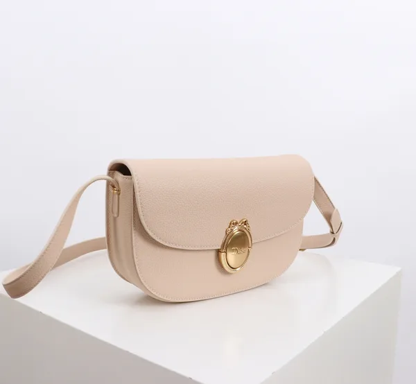 Medium Dior Médaillon Flap Bag — Light Pink product view 2