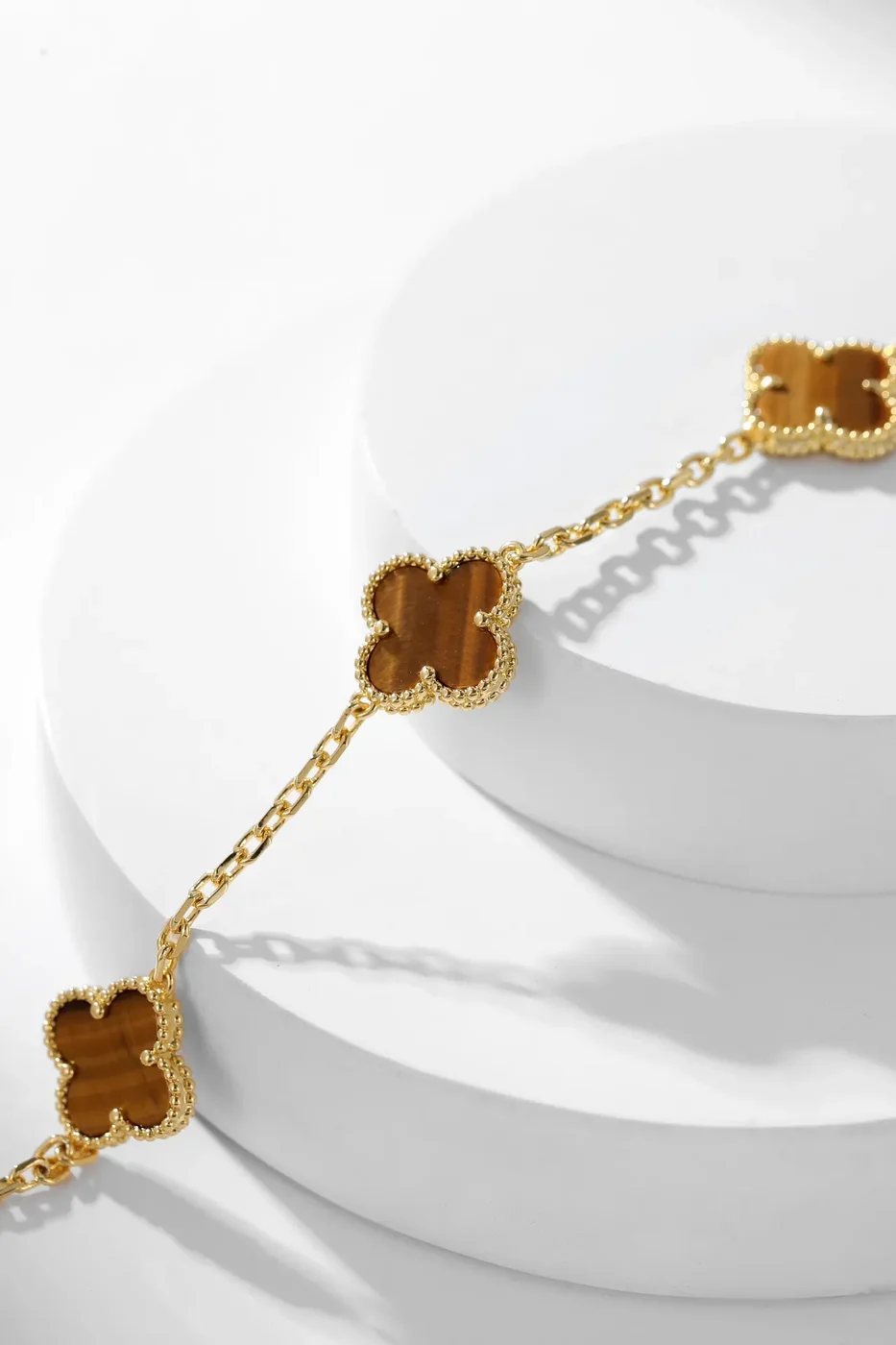 Van Cleef & Arpels Alhambra Brown Ten-Motif Gold-Tone Necklace product view 8