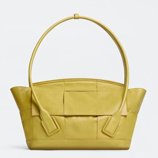 Bottega Veneta Arco Medium Bag In Yellow Intrecciato Leather product photo