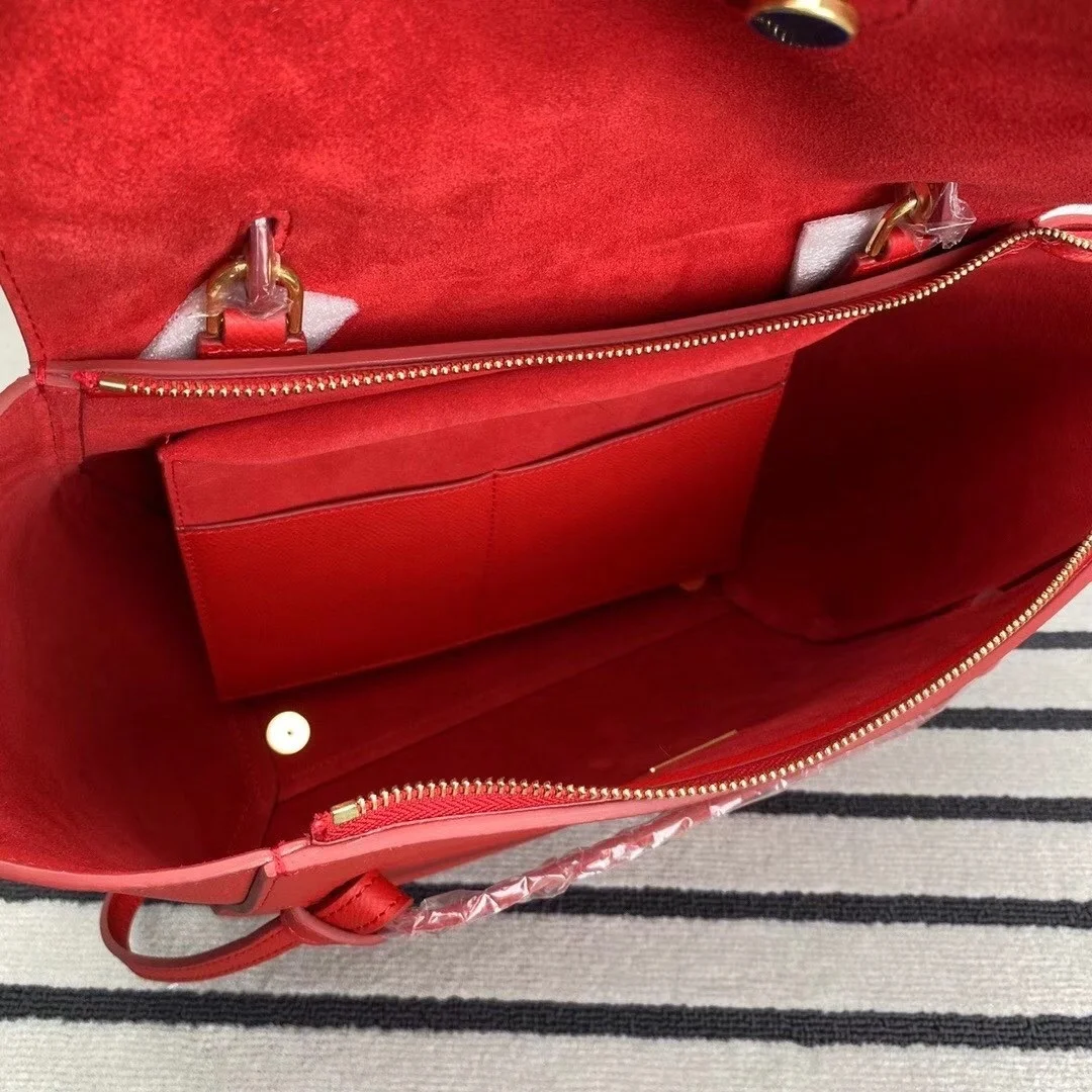 Celine Belt Mini Bag In Red Grained Calfskin product view 8