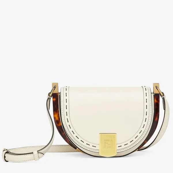 Fendi Moonlight Saddle Bag In White Calfskin product photo