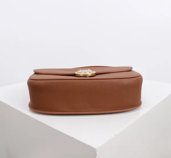 Medium Dior Médaillon Flap Bag — Brown product view 5
