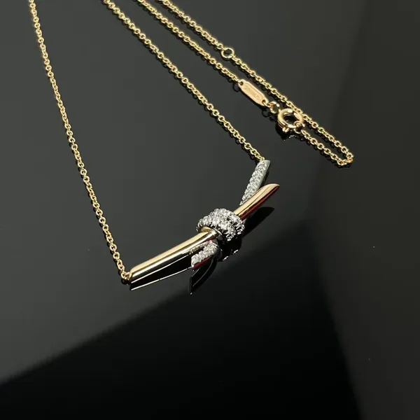 Tiffany & Co. Knot Two-Tone Pendant Necklace Two-Tone product photo