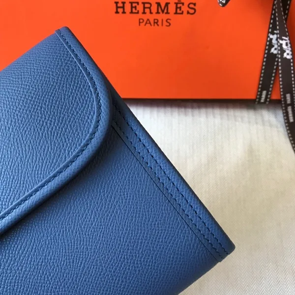 Hermes Jige Elan 29 Clutch Bag In Blue Agate Epsom Leather product view 4