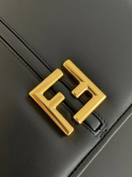 Fendi C’mon Medium Bag in Black Calfskin product view 5