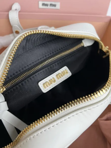 Miu Miu Arcadie Medium Bag in White Leather product view 10