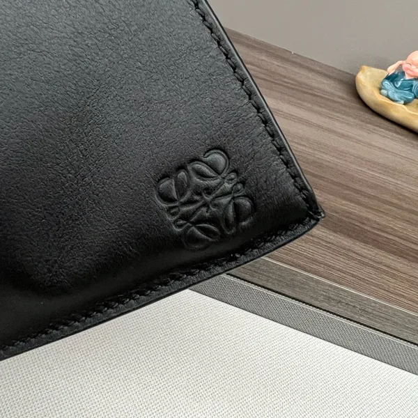 Loewe Anton Sling Bag in Black Calfskin and Jacquard product view 9