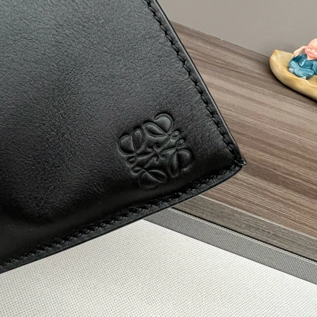 Loewe Anton Sling Bag in Black Calfskin and Jacquard product view 9