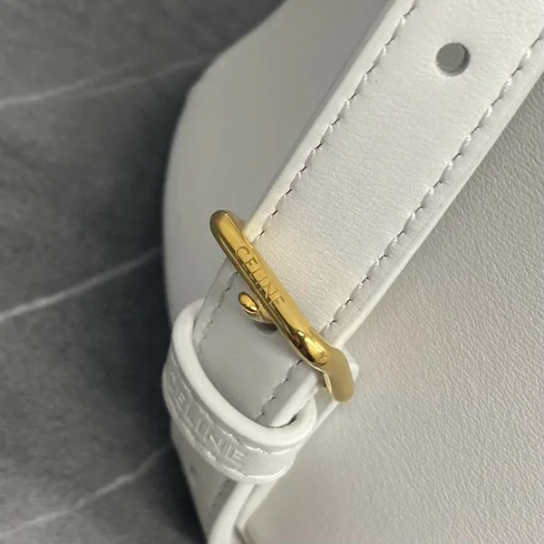 Celine Bonnie Backpack in White Calfskin product view 10