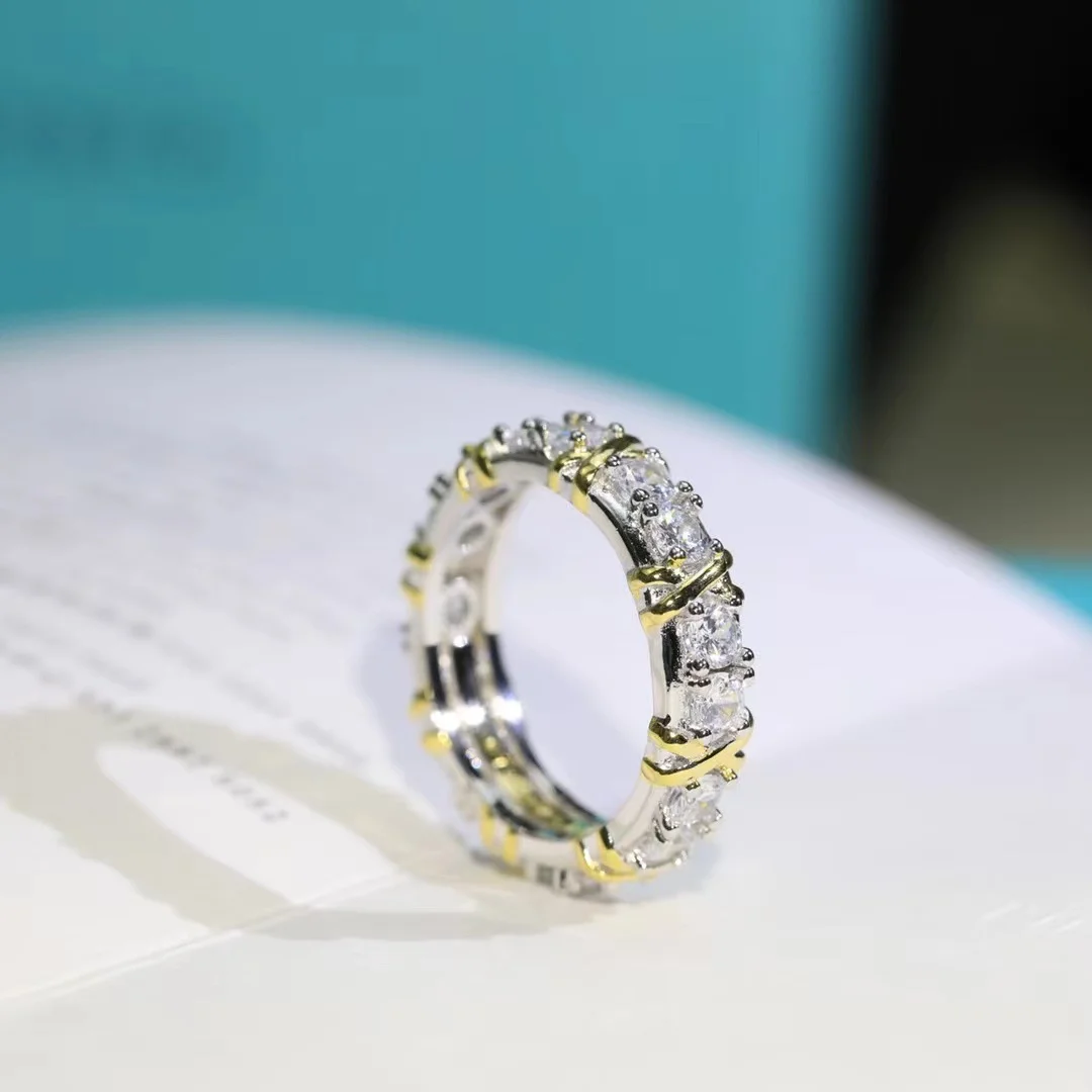 Tiffany & Co. Edge Cross Pavé-Effect Ring Two-Tone product view 2