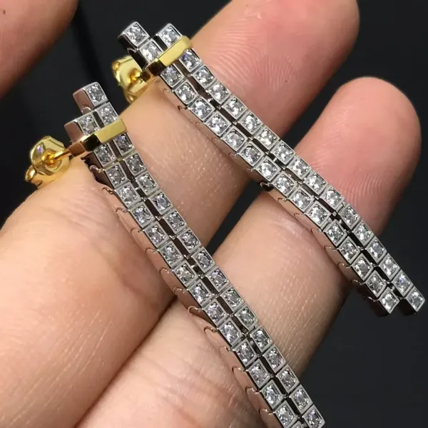 Tiffany & Co. Edge Long Pavé-Effect Drop Earrings Two-Tone product photo